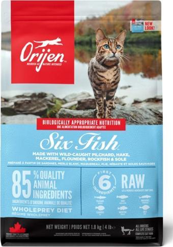 Orijen Six Fish Cat Balıklı Tahılsız Yetişkin Kedi Maması 1,8 Kg