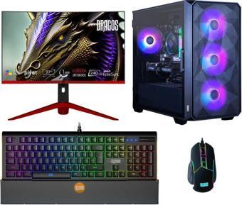 Dragos DRx5226 i7 12700F 32GB 512GB M.2 NVMe SSD 8GB RTX4060 27 İnç 240Hz Curved Oyuncu Bilgisayarı