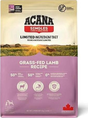 Acana Singles Grass Fed Lamb Kuzulu Elmalı Tahılsız Köpek Maması Tüm Irk ve Yaşam Evreleri 2 Kg