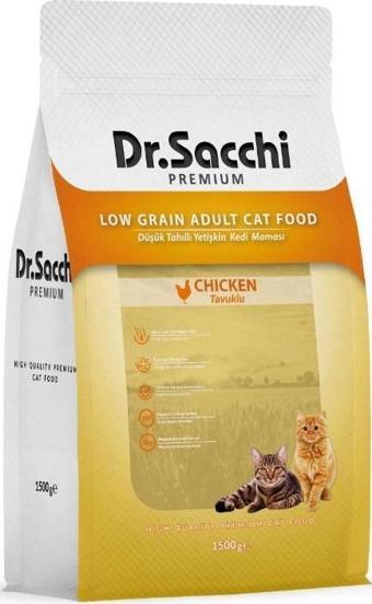 Dr.Sacchi Yetişkin Tavuklu Kedi Maması 1,5 Kg