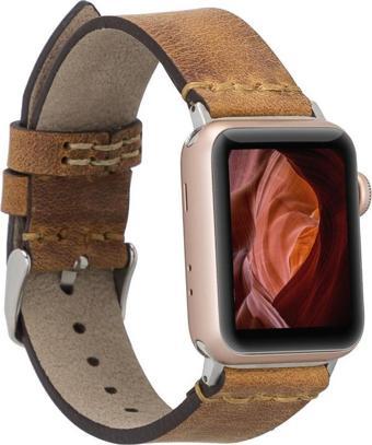 Bouletta Apple Watch Uyumlu Deri Kordon 38-40-41mm G19-BA7 Taba