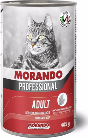 Morando BİFTEK PARÇACIKLI YETİŞKİN KEDİ MAMASI 405 GR