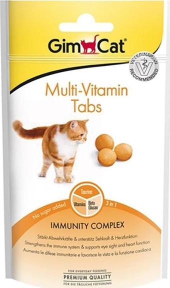 Gimcat Multi-Vitamin Tabs Kedi Ödül Tableti 40 Gr