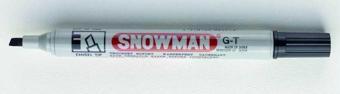 SNOWMAN PERMANENT MARKÖR KESİK UÇ SİYAH 12 ADET