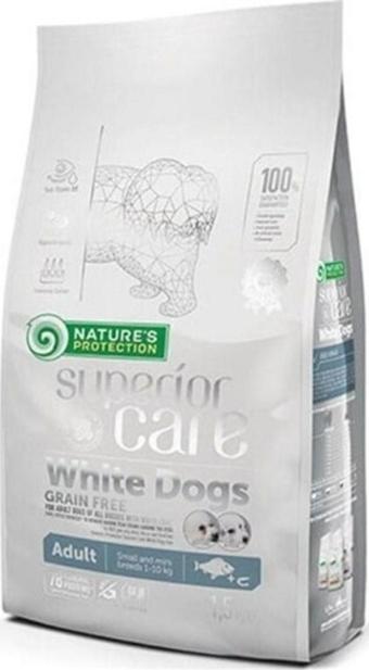 Nature's Protection NP Superior Care White Dogs Tahılsız Alabalıklı Small&Mini Yetişkin Köpek Maması 1,5 kg