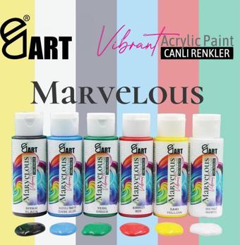 E&D Art Marvelous 6x60ml Akrilik Boya Canlı Renkler Set / ed.55266