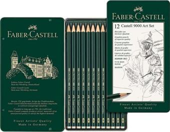 Faber-Castell 9000 Art 12'li Dereceli Kalem Seti (8B-2H)