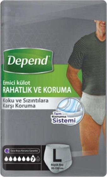 Depend Külot Erkek Hasta Bezi Large 30 Adet Büyük Boy