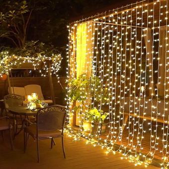 Robeve 2x2 Metre 8 Fonksiyonlu Animasyonlu Perde LED Işık Kalın Telli Saçak LED Işık 240 LED Yılbaşı