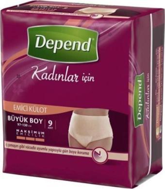 Depend Emici Külot Kadın Büyük 9 Adet Dpd-163302