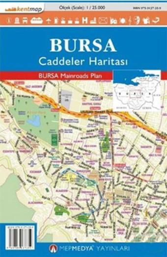 Bursa Caddeler Haritası - Kolektif  - Mep Medya Yayınevi