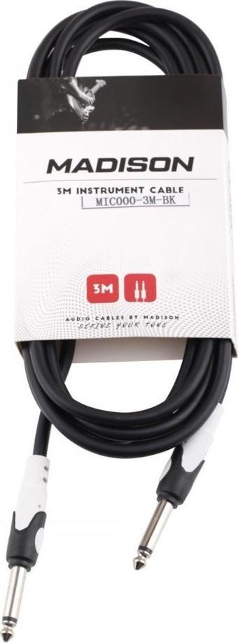 Madison MIC000-3M-BK Gitar Kablosu 3 MT. SIYAH