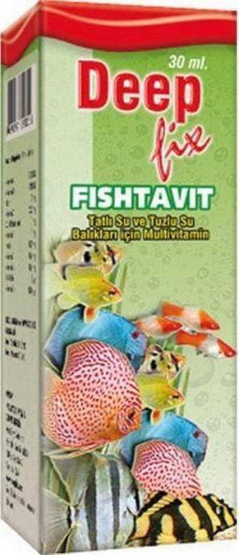 Deep Fix Fishtavit Akvaryum Balıkları İçin Vitamin Solüsyonu 30 Ml