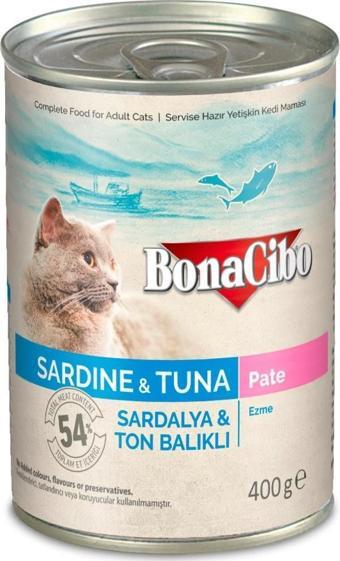 Bonacibo Ezme Sardalya ve Ton Balıklı Yaş Kedi Maması 400 GR