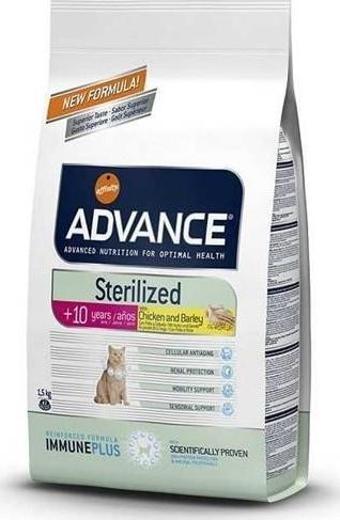 Advance Sterilised 10+ Yaşlı Tavuklu Kısırlaştırılmış Kedi Maması 1.5 Kg