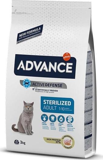 Advance Sterilized Kısırlaştırılmış Hindili Kedi Maması 3 Kg