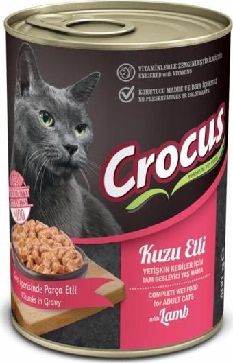 Crocus Kuzu Etli Kedi Yaş Mama 400gr