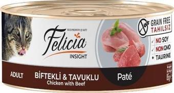 Felicia Biftekli-Tavuklu Kıyılmış Tahılsız Kedi Konservesi 85 gr