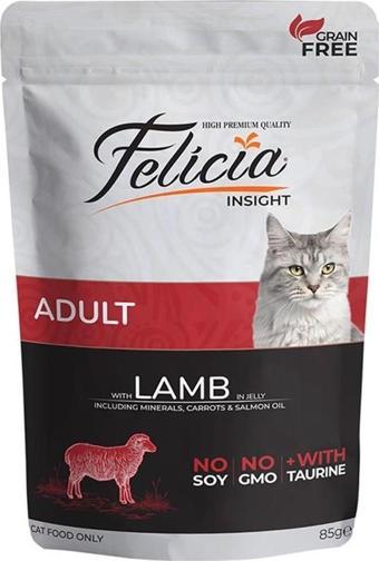 Felicia Pouch Kuzulu Kedi Konservesi Tahılsız 85 gr