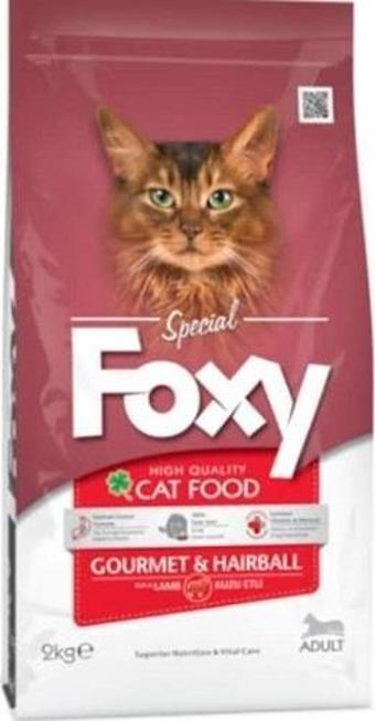 Foxy 30/12 Gourmet Hairball Tüy Yumağı Kontrol Kuzu Etli Kedi Maması 2 Kg