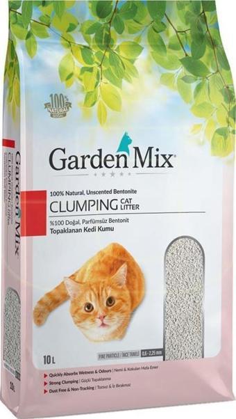 Garden Mix Kokusuz Bentonit İnce Taneli Kedi Kumu 10 Lt