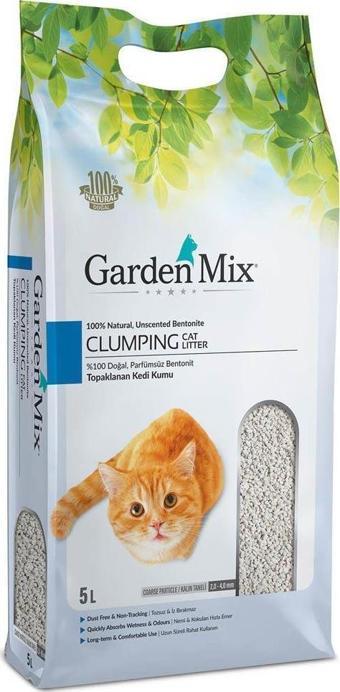 Garden Mix Kokusuz Bentonit Kalın Taneli Kedi Kumu 5 Lt