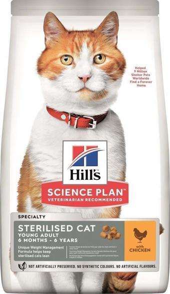 Hill's Sterilised Kısırlaştırılmış Tavuklu Kedi Maması 3 Kg