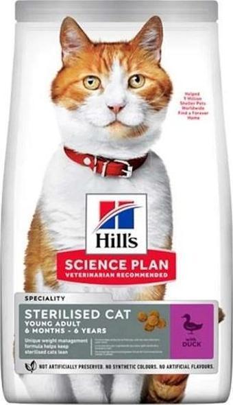 Hill's Sterilised Ördekli Yetişkin Kısır Kedi Maması 3 Kg