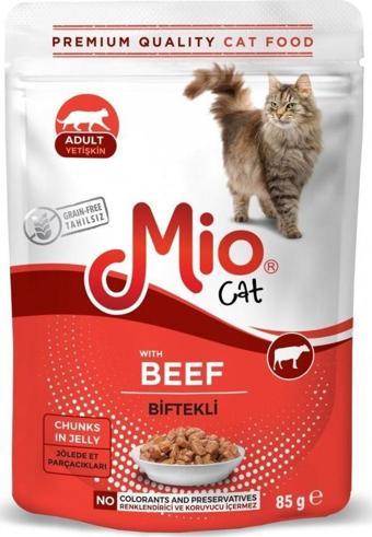 Mio Pouch Biftekli Kedi Konservesi 85 Gr