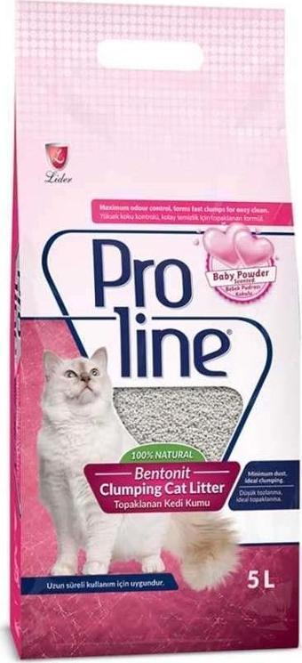 Proline Bebek Pudralı Bentonit Kedi Kumu 5 Lt