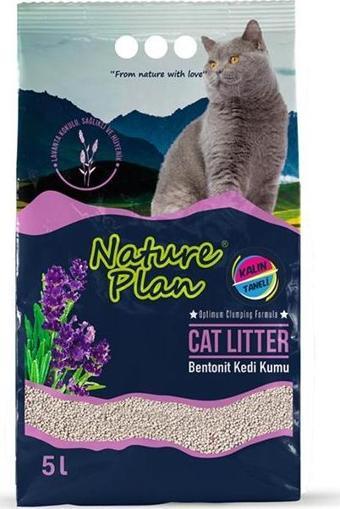 Nature Plan Lavanta Kokulu Bentonit Kalın Taneli Kedi Kumu 5 Lt