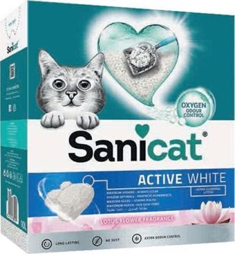 Sanicat Active White Lotus Flower Topaklanan Kedi Kumu 10 lt