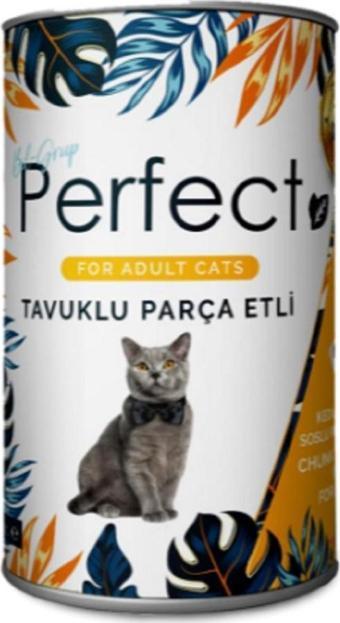 Perfect Chicken Tavuk Eti Parçacıklı Yetişkin Kedi Konservesi 400 Gr