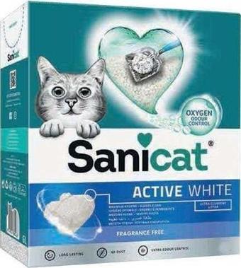 Sanicat Active White Ultra Topaklanan Kedi Kumu 6 lt