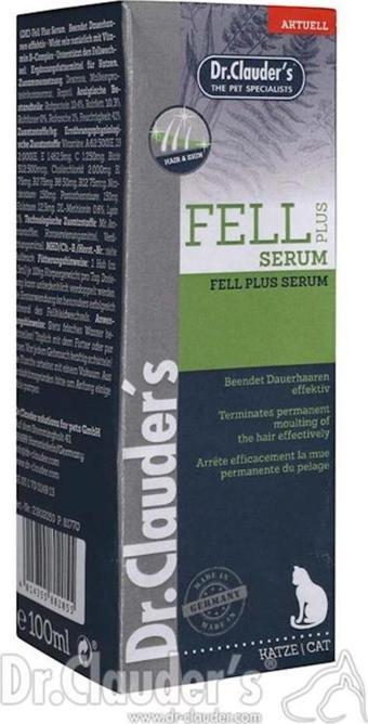 Dr.Clauder's Fell Plus Serum Deri ve Tüy Sağlığı Kedi Serum Macunu 100 Gr