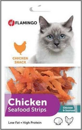 Flamingo Chicken Seafood Tavuk ve Balık Etli Snack Kedi Ödülü 85 Gr