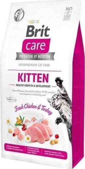 Brit Care Kitten Tavuklu ve Hindili Tahılsız Yavru Kedi Maması 2 kg