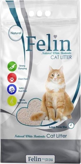 Felin Natürel Kokusuz Aktiv Karbonlu Bentonit Kedi Kumu 10 lt