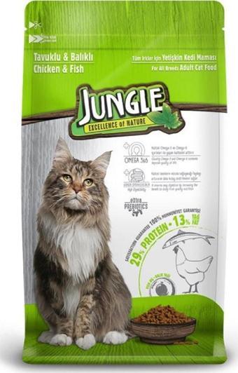 Jungle Tavuklu Balıklı Kedi Maması 500 Gr