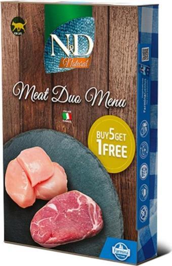 N&D Meat Duo Menu Kuzu ve Tavuk Etli Kedi Konservesi 6x70 gr