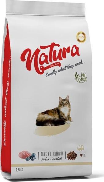 Natura Chicken Blueberry Indoor Hairball Cat Food 2,25 Kg