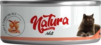 Natura Ton Balığı & Karides, Jöle İçinde Pirinçli Kedi Konservesi 70Gr