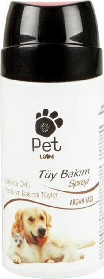 Pet Love Kedi Köpek Tüy Bakımı Argan Yağı Çikolata Özlü 150 ml