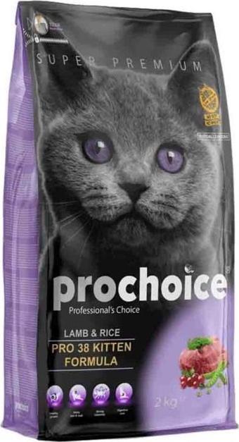 ProChoice Pro 38 Kitten Kuzu Etli Yavru Kedi Maması 2 Kg