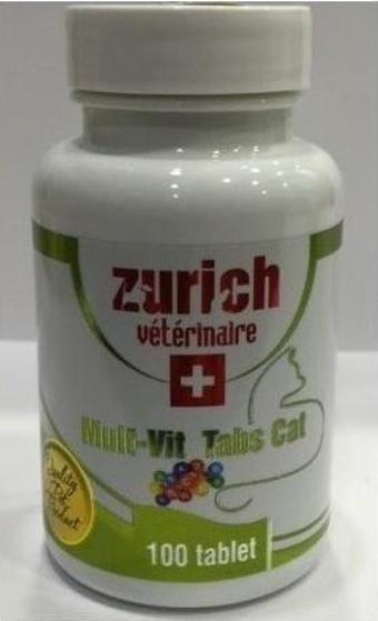 Zurich Cat Kedi Multivitamin Tablet 100 Tablet