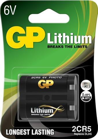 GP Batteries 2CR5 Lityum Pil 6V Tekli Kart