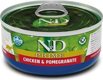 N&D Prime Tahılsız Tavuk Ve Narlı Yetişkin Kedi Konservesi 80 Gr