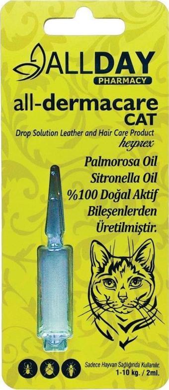 Allday All-Dermacare Kedi Bitkisel Dış Parazit Koruyucu 1-10 Kg 2 Ml