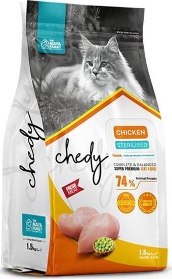 Chedy Sterilised Tavuklu Kısırlaştırılmış Kedi Maması 1,5 Kg