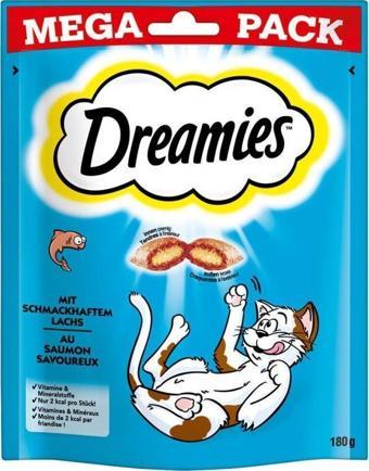 Dreamies Mega Pack İç Dolgulu Somonlu Kedi Ödül Bisküvisi 180gr